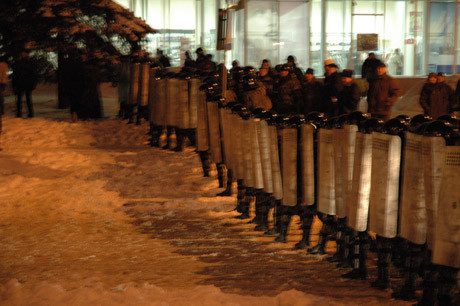 Police with shields