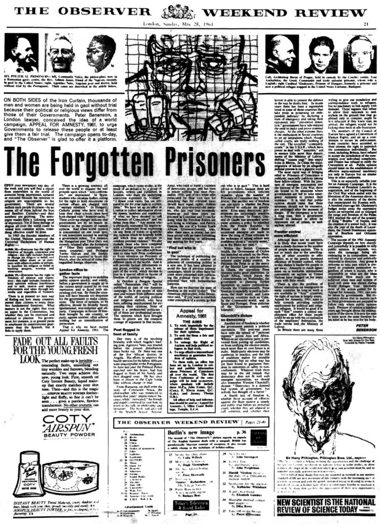 Artykuł Petera Benensona, "Zapomniani więźniowie".