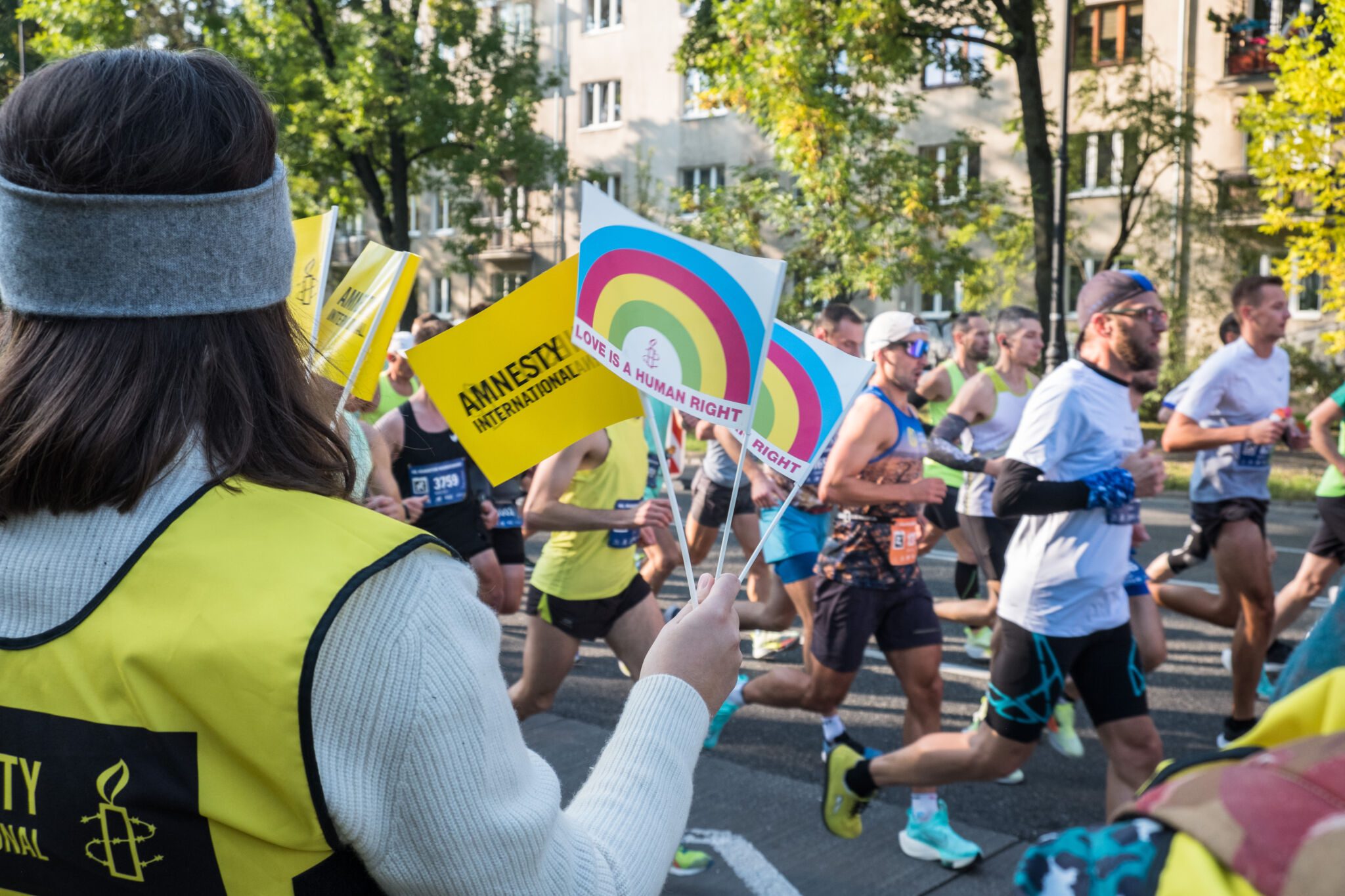 Maraton Warszawski 2022, Punkt kibicowania Amnesty.